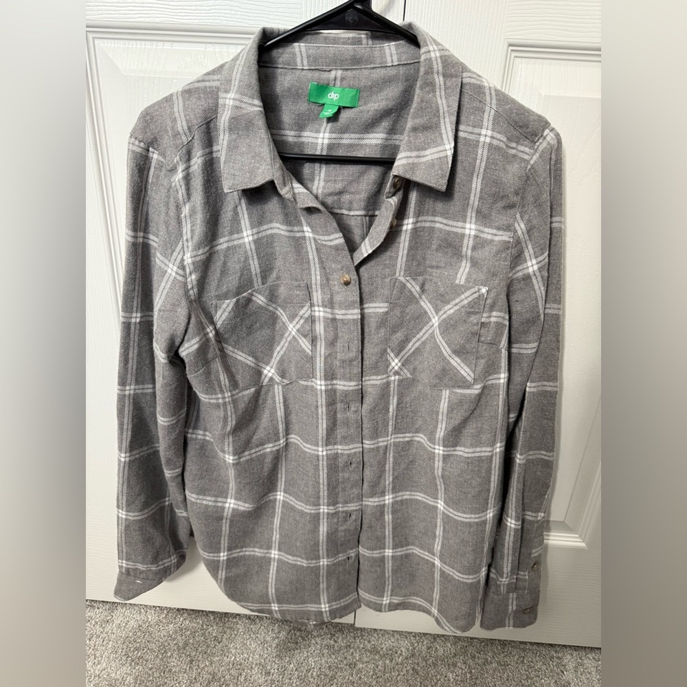 dip Gray Plaid Button-Down Shirt